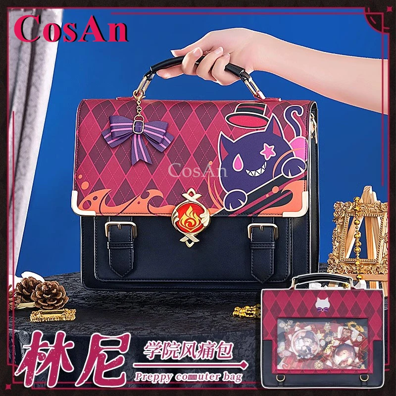 

CosAn Game Genshin Impact Lyney Косплей Тема Impression Pack Ежедневный консервативный пригородный рюкзак Сумка-мессенджер Мода Itabag Новый