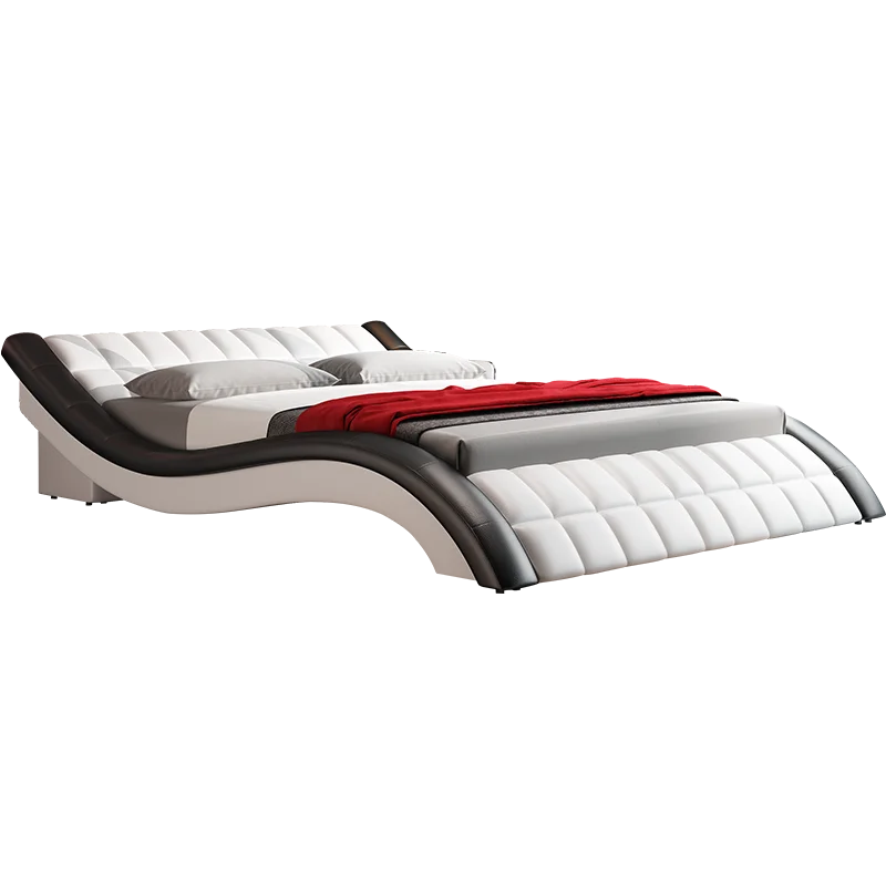 

Classic Vintage Bed Frame Modern Minimalist High Quality Design Bed Simple Comfortable Safe Soft Wood Cama Casal Home Furniture