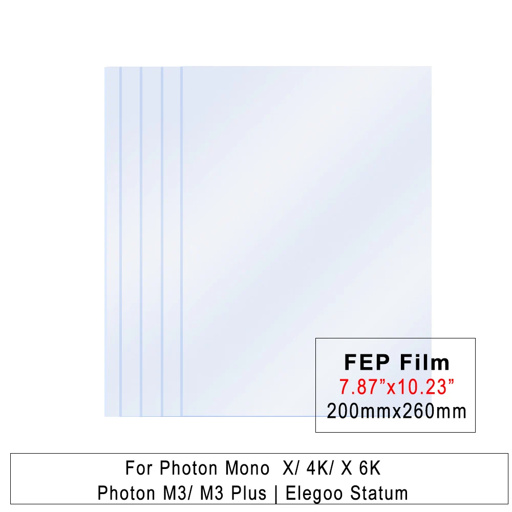 

Пленка FEP 8,9 дюйма 260*200*0,15 мм для 3D-принтера ANYCUBIC Photon M3 Plus Mono X 4k 6k Elegoo Saturn, запчасти для 3D-принтера, аксессуары, ЖК SLA DLP