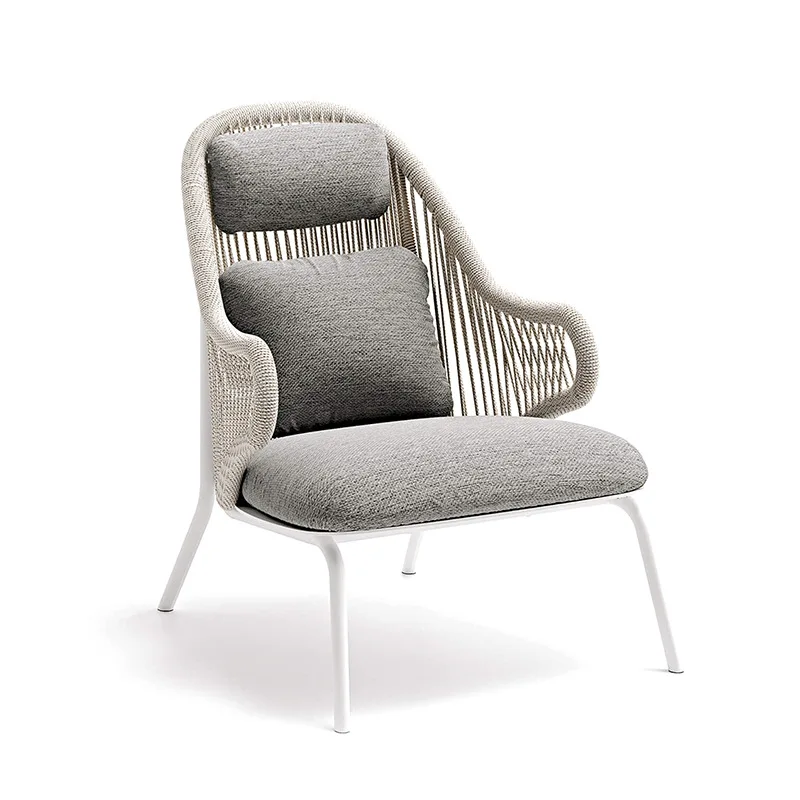 Sofa Balcony Garden Hotel B & B Rattan Knitted Rope Knitted Sofa Chair Foot Aluminum and Nordic Furniture