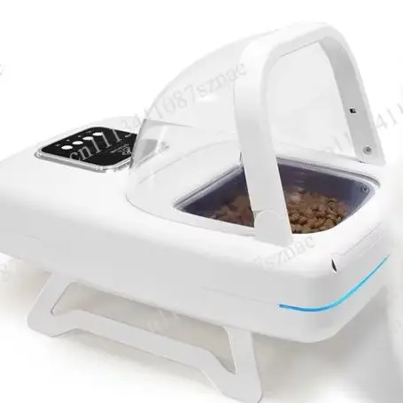 Pet Feeder with Auto-Sensing Chip and Timed Portion Control, Wet/Dry Food Compatible, Anti-Theft Design for Cats and Dogs