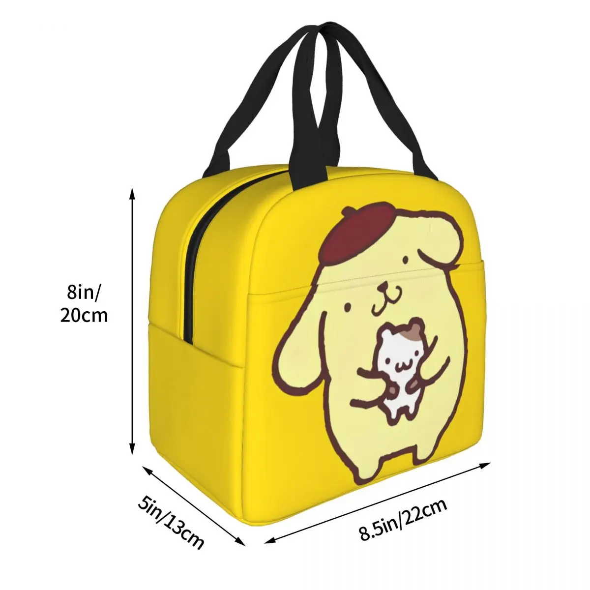 Fiambrera con aislamiento de Pom Purin con gato para hombres y mujeres, bolsa enfriadora, contenedor de almuerzo, Tote de alta capacidad, trabajo al aire libre