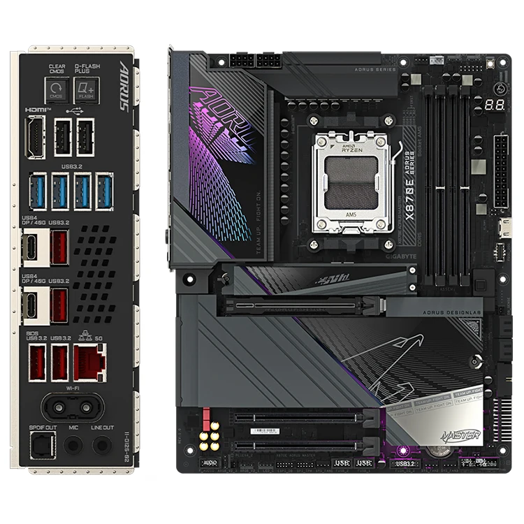 New  X870E AORUS MASTER Gaming Motherboard with AMD AM5 socket supports AMD 9000/8000/7000 series CPU and 4*DDR5 memory image 5
