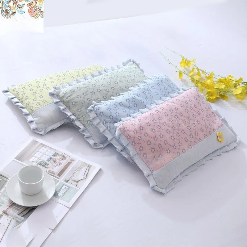 Travesseiro Infantil Shikakai com Design de Pétalas, Suporte Firme, para Cama Individual, com Enchimento de Sementes de Shikakai com Corte 3D, para Uso em Escritório e Doméstico