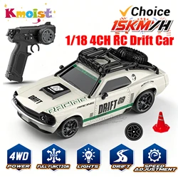2026 New RC Car 1/18 Retro Remote Control Cars with Lights Racing Vehicle 2.4G Radio High Speed Drift Model Toys for Boys Gifts
