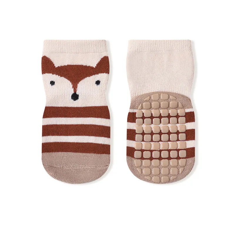 5 Paar rutschfeste Kindersocken mit niedlichem Cartoon-Muster für Babys, Jungen und Mädchen, Bodensocken, bequem, atmungsaktiv, für Kleinkinder – Detail 9