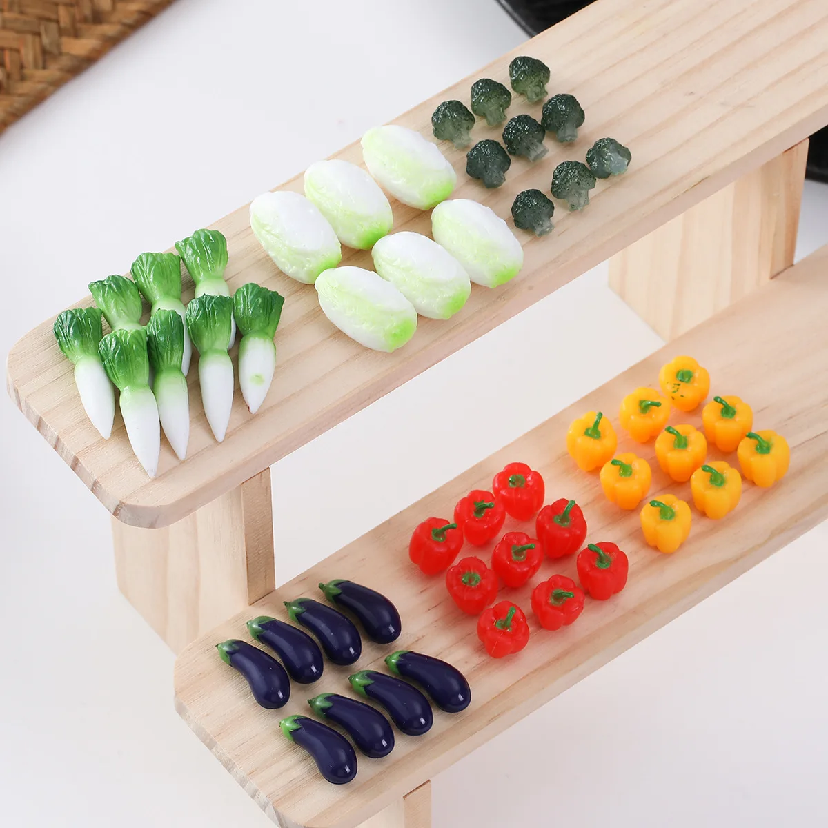 Dollhouse Mini Vegetable Pepper Cabbage Eggplant Cucumber Radish Lantern Pepper Miniature Vegetables