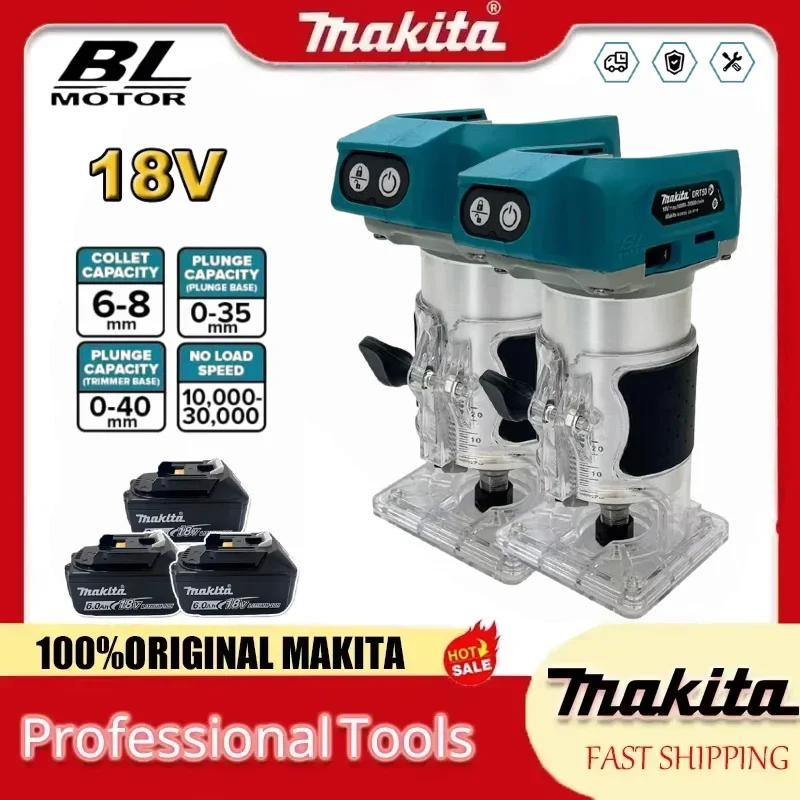 

Makita DRT50 Trimmer Rechargeable Trimming Machine Brushless Slotting Tool Cordless Milling Woodwork Engraving Machine