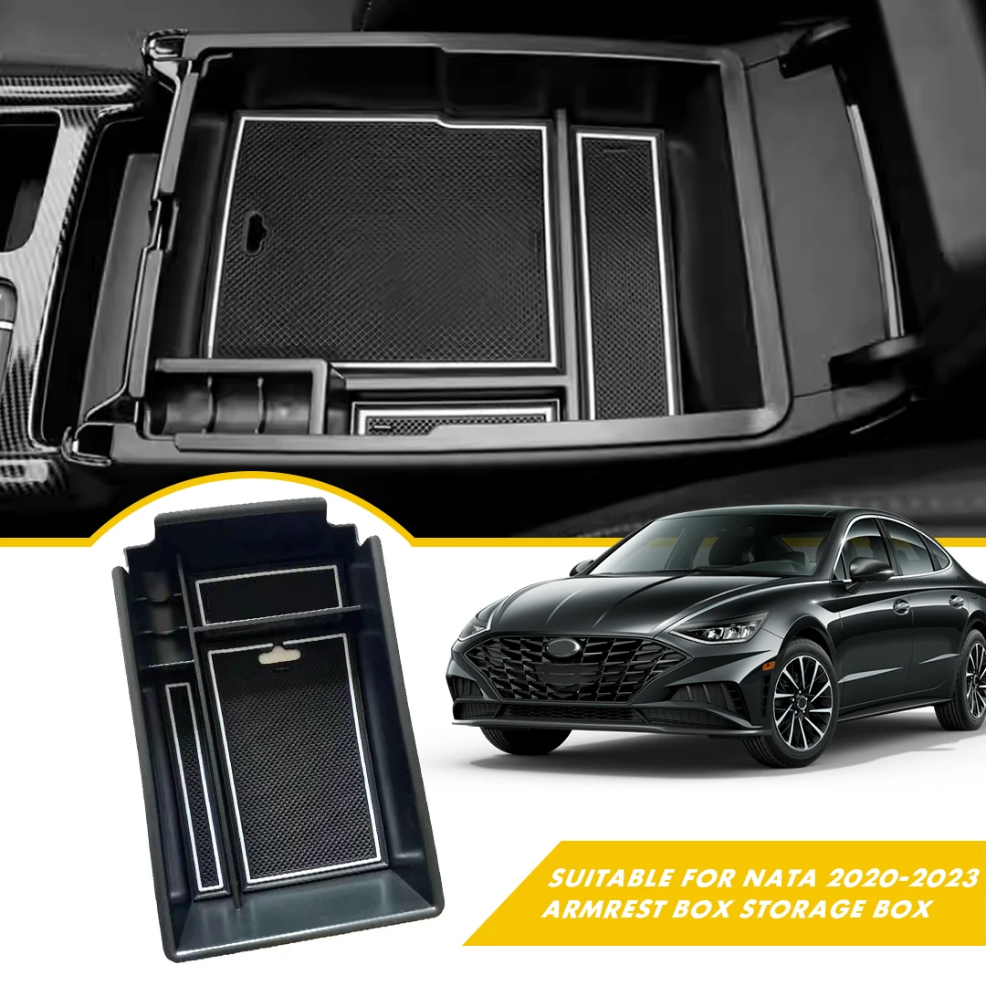 Center Console Organizer Tray Car Armrest Box Tray Storage Box Interior Car Accessories For Hyundai Sonata 2020-2023