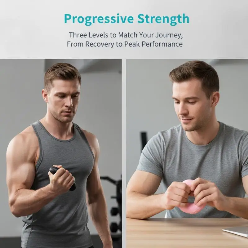 Silicone Hand Grip Exerciser Ring Multi Resistance Non-Slip Bumps for Climbers Finger Strength Training Portable Use