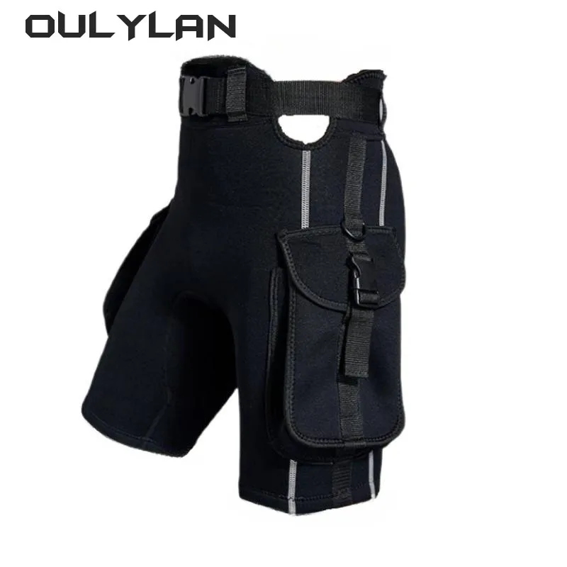 NEW Men Submersible Pocket Pants Submersible Leg Bag Bags Bandage Pants Submersible Pants Thickening Diving Equipment Shorts