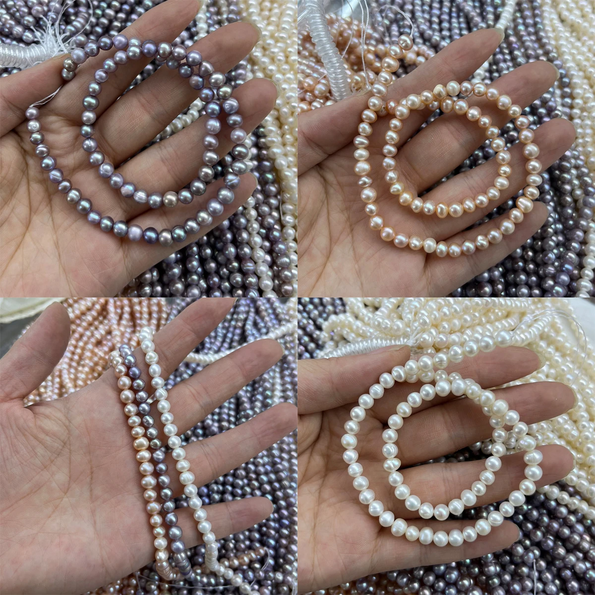 

AA 5-6mm Potato-shaped Semi-finished Natural Freshwater Pearl Spacer Beads for Jewelry Making DIY Necklace Bracelet Accessories