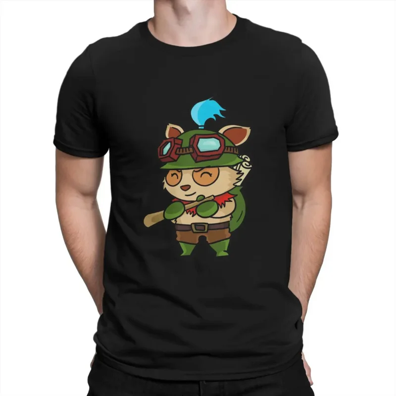 Y2K League of Legends LOL game man tshirt little Teemo fashion T shirt graphic streetwear new trend