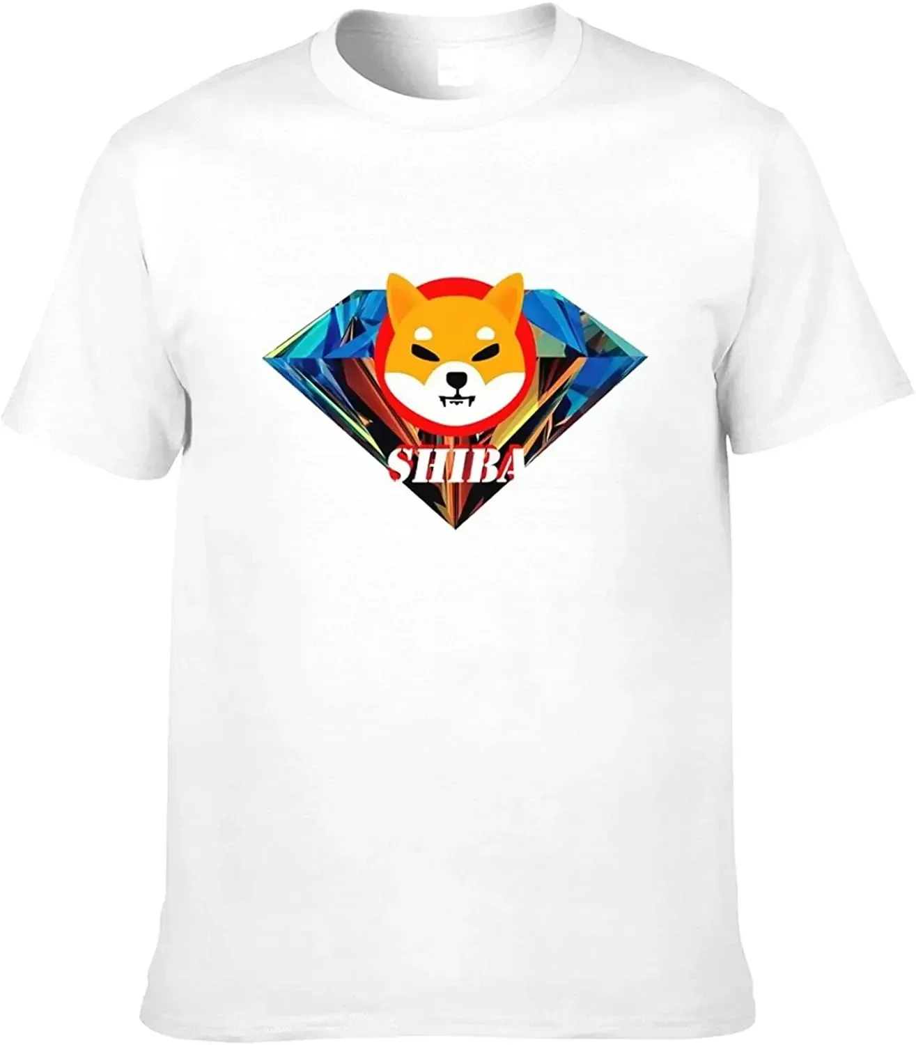 Shibacoin Men's Short-Sleeved O-Neck T-Shirts Shiba Inu Coin Doge Shiba Inu Crypto Funny Casual for Teens