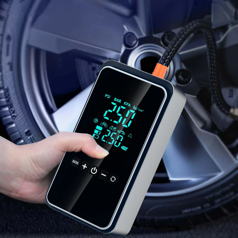 Wireless Car Air Pump Portable Air Compressor for Car Motorcycle Bicycle Ball 150PSI Electric Tire Inflator with Digital Display