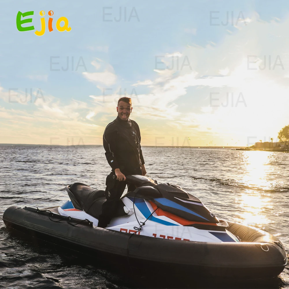 

Stock Inflatable PVC Jet-ski Propelled Inflatable Boat JET-SKI PROPELLED INFLATABLE BOAT Non-Slip Protective Buoy Pontoon
