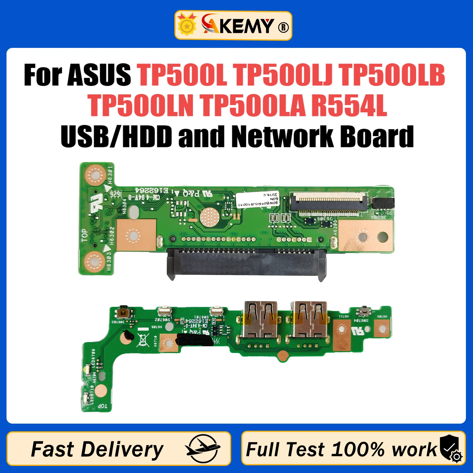 

For ASUS TP500L TP500LJ TP500LB TP500LN TP500LA R554L USB/HDD Connector Board and Network board 100% Tested Fast Ship