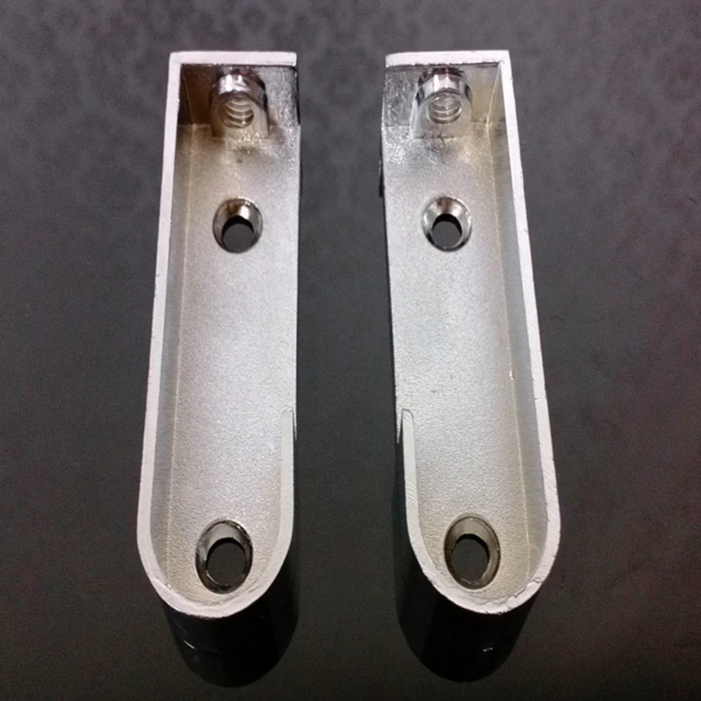 Hanging Rod End Closet Brackets No Fading Non-slip Oval Wardrobe Rail Three-hole Zinc Alloy 16 Mm Bracket Wall Mounted