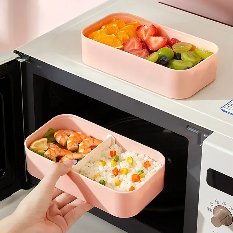 Sanrio Kawaii Hello Kitty Lunch Box Cinnamoroll Cartoon Students Large Capacity Double Decked Lunch Box Microwave Oven Heatable