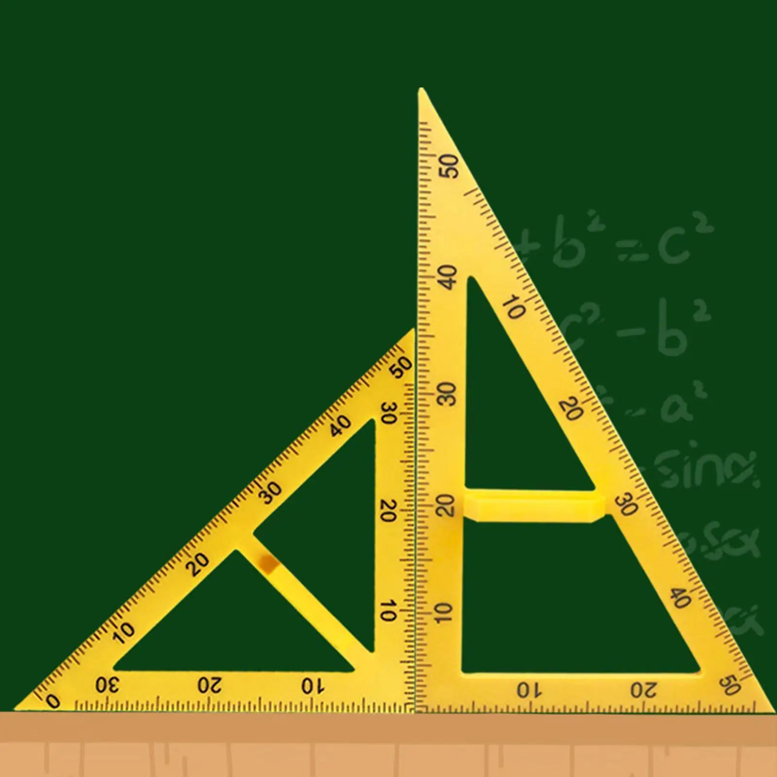 2 Pieces Math Geometry Ruler Triangle for Teachers Classroom Blackboard