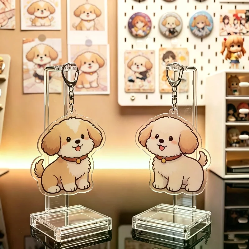 1/2/3Pcs Clear Acrylic Anime Merch Display Stand With Base Hanging Bar For Keychains Photocards Standees For Anime Collectors
