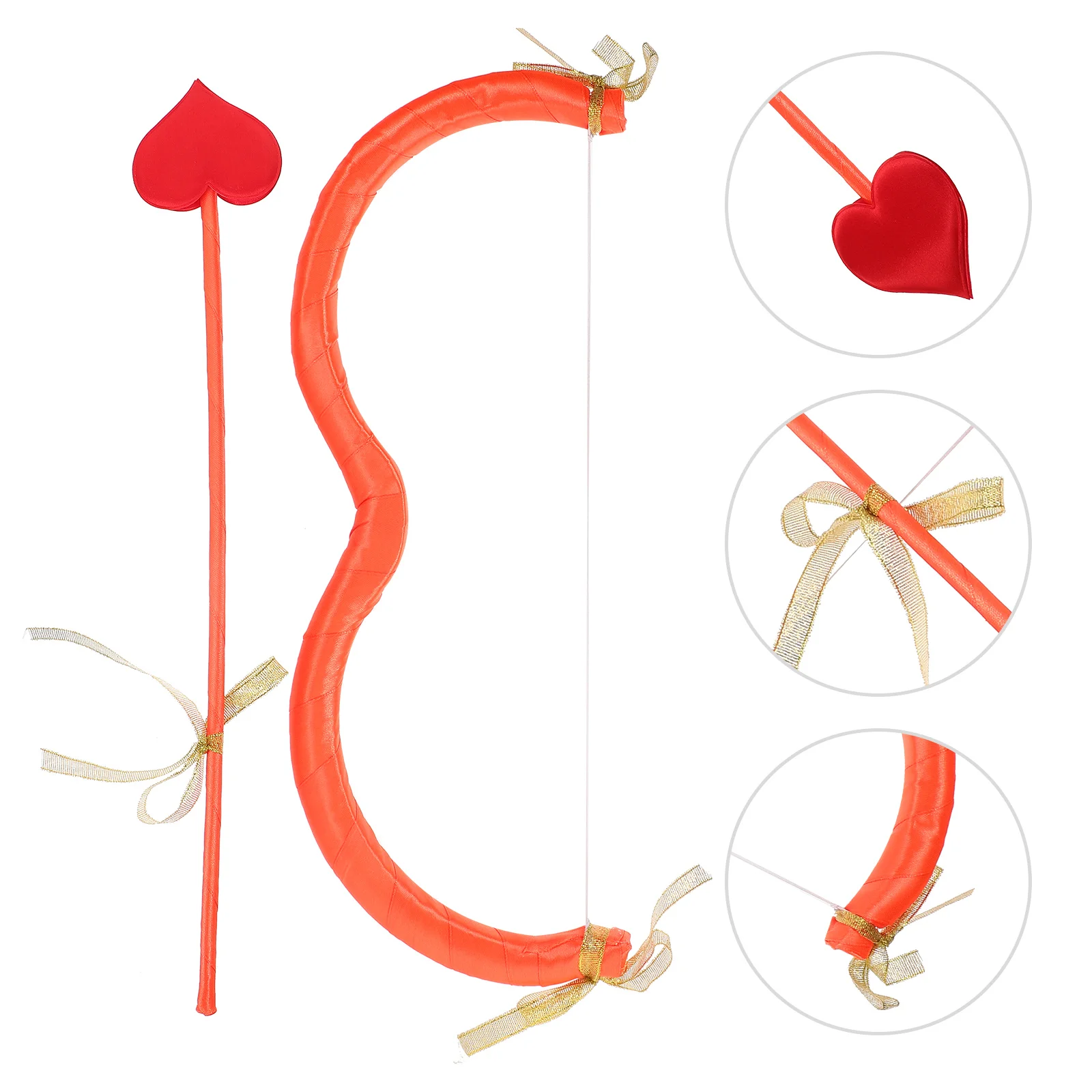 Pink Heart Bow Arrow Props Stage Performance Costume Accessories Party Supplies Festive Decorations Cupid Bow Arrow Valentine