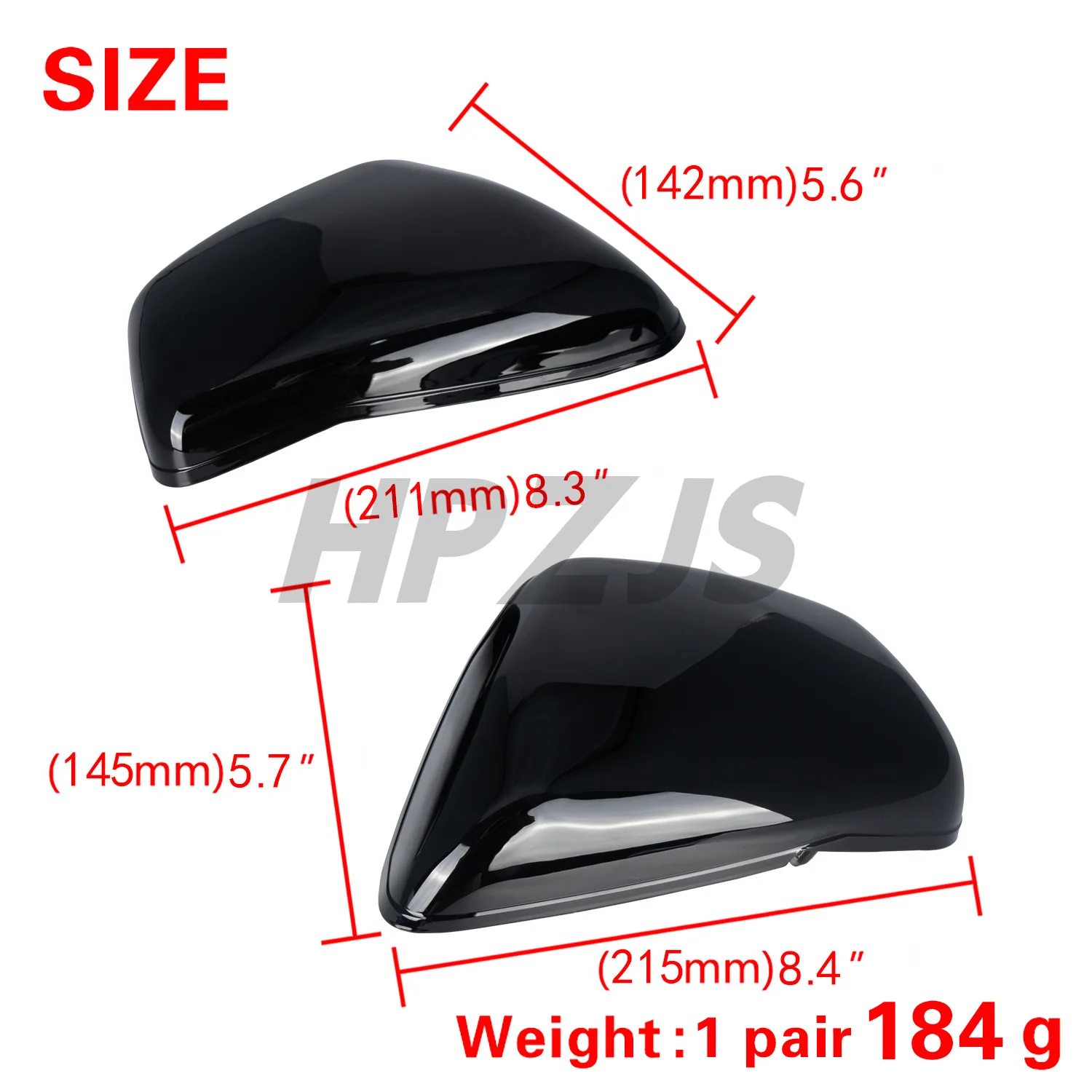 

Chrome/Black ABS Plastic Left + Right Motorcycle Battery Side Panel Fairing Cover For Yamaha Virago XV750 700 1000 1100 1984-UP