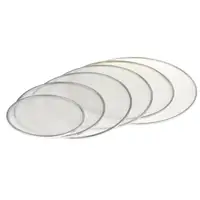 Cabezal de bombo silencioso, piezas de percusión de piel de tambor de malla blanca, almohadilla silenciosa para práctica principiante