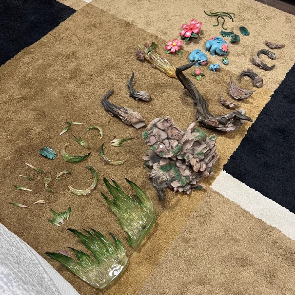 

Фигурки аниме Pokemon Venusaur Evolution, персонализированная статуя из смолы, светящаяся фигурка, модель игрушки, подарок на день рождения, Рождество