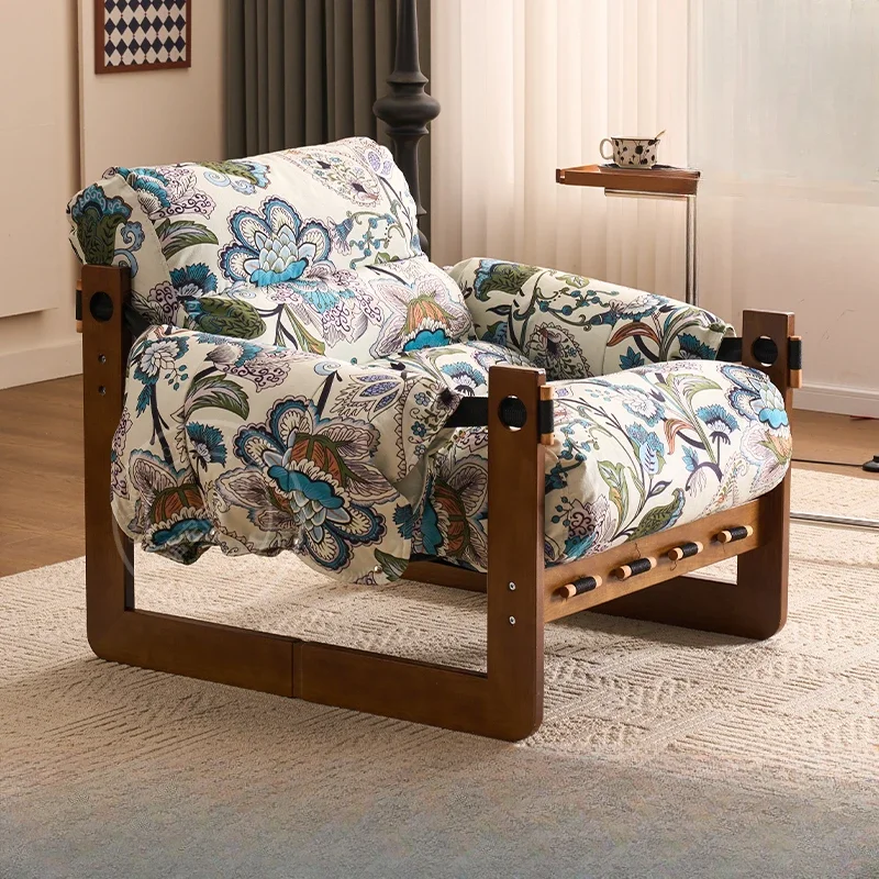 

Reading Computer Living Room Chairs Arm Vanity Comfortable Ergonomic Chairs Portable Vintage Relax Wood Sillon Home Furniture