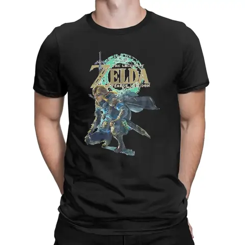 Men Women Zelda Tears of the Kingdom T Shirts Game Pure Cotton Clothes Humor Short Sleeve Crewneck Tees 4XL 5XL 6XL T-Shirt