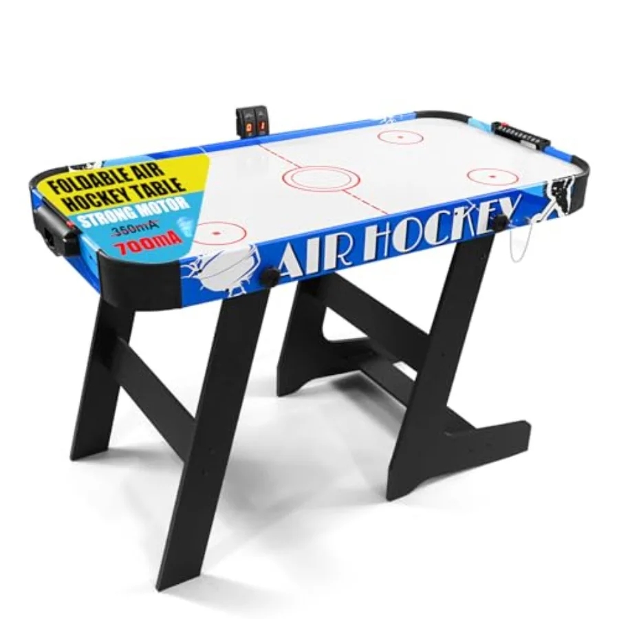 

58 Foldable Air Hockey Table with High-Performance 700mA Motor Accurate Digital LED Scoreboard Includes 2 Pucks and 2 Pushers f