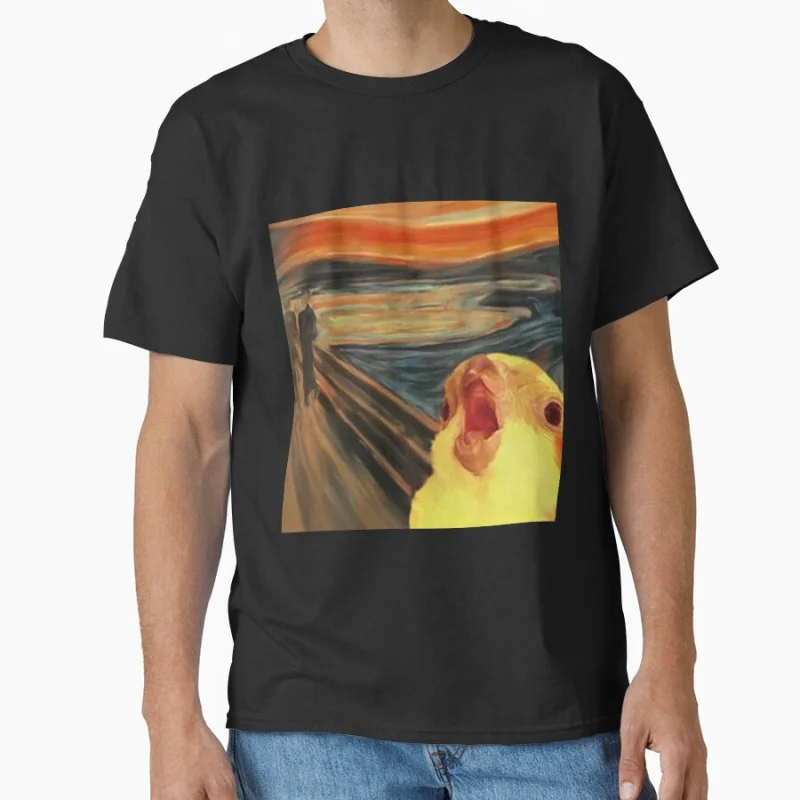 

The Screm Cockatiel Funny pet parrot gift T-shirt for bird lover large size tee Adult Tops S-6XL