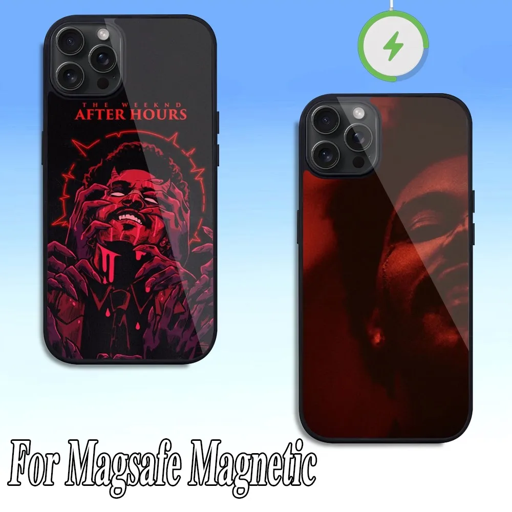 Singer T-The W-Weeknd Phone Case For iPhone Magesafe Magnetic 11 Mini 12 13 14 Max 15 Pro Plus Shell