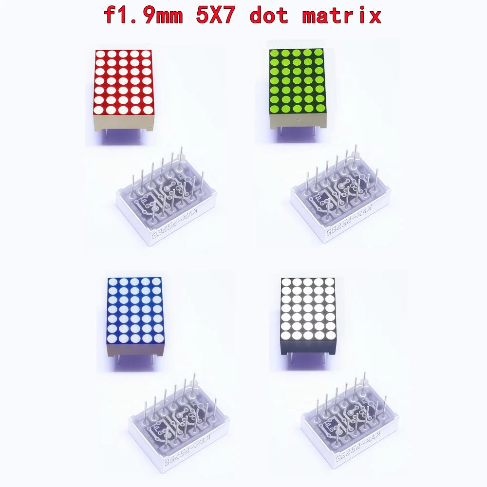 10PCS ф1.9mm 8X8 Matrix Screen ф1.9mm 5X7 Matrix Screen, LED788 Dot Matrix Screen 20X20mm, LED757 Dot Matrix Screen 13X18mm