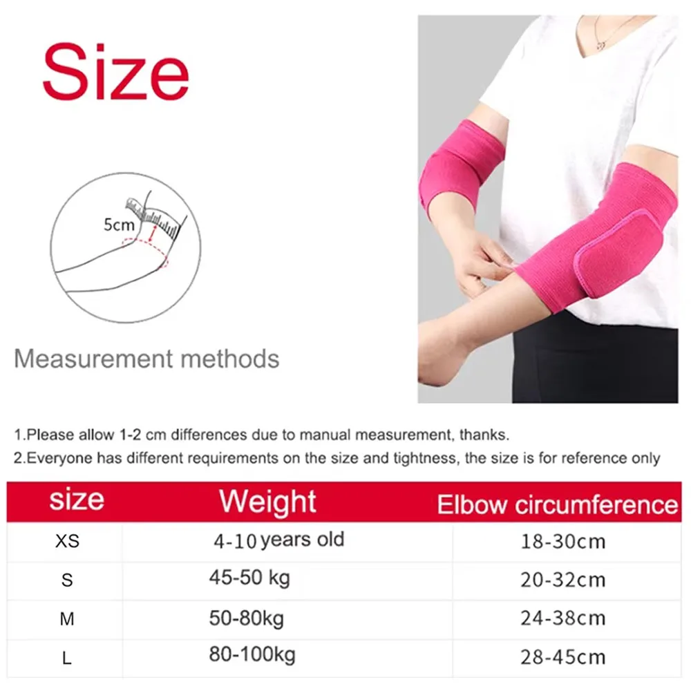 2pcs of Soft Elbow Pads with Thickened Sponge Cushioning - Comfortable Sports Support Sleeves Suitable for Basketball, Volleybal