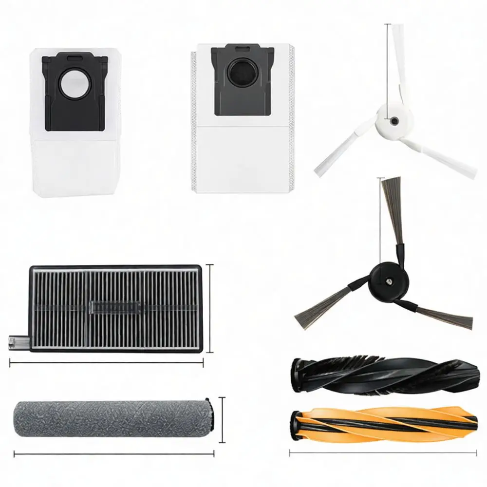 Replacement Parts Kit For Mova Z60 Pro Z60 Ultra Robotic Vacuum Cleaner Filter Hepa Side Brush Roller Brush Bags Mop Pads