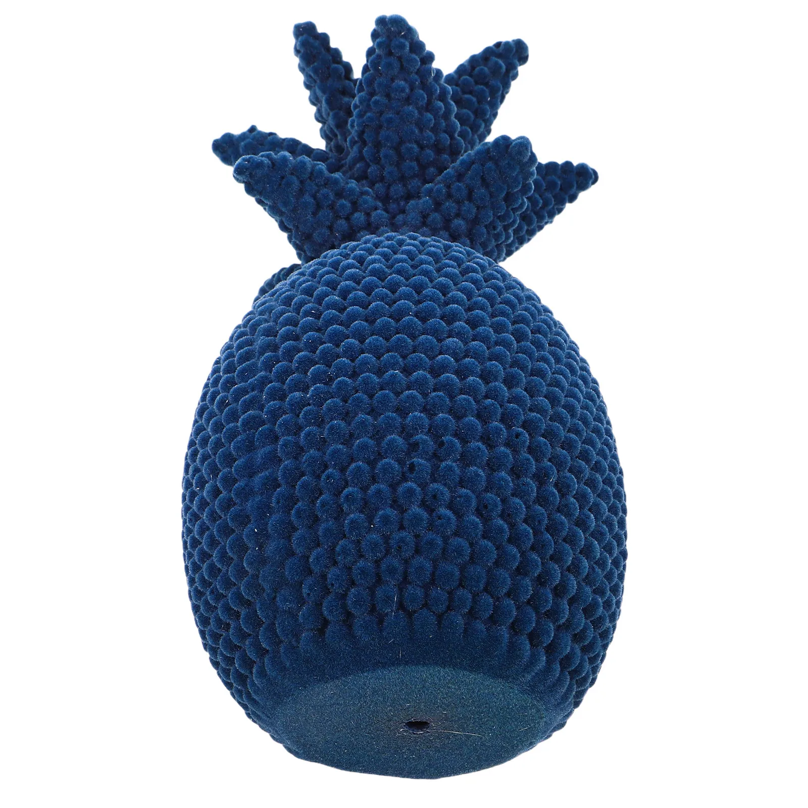 Resin Pineapple Statue Dark Blue Artificial Fruit Decorative Sculpture for Office Desk Kitchen Pineapple Home Accent