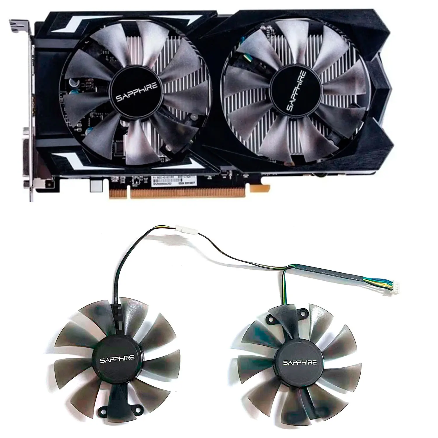 New graphics card cooling fan 85MM 4PIN GA91S2H suitable for Sapphire RX 550 560 460 graphics card cooling fan