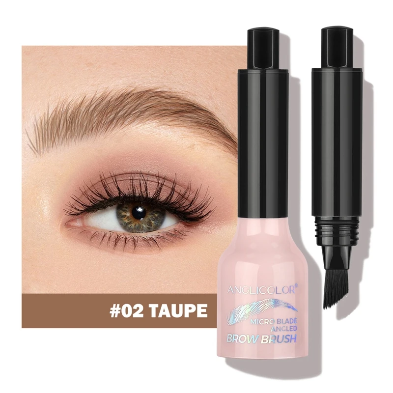 Wild Eyebrow Pencil Square Angled Brush Velvet 3D Brow Dye Cream Hairline Anti-smudge Waterproof Multifunction Eyebrow Tint Pen