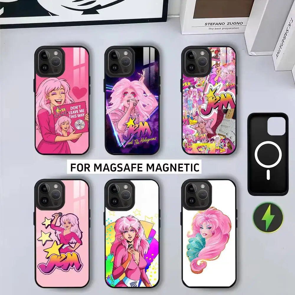 

M-Musical fantasy J-e-m And The H-Hologram Phone Case For iPhone17,16,15,14,13,12,11 Plus,Magnetic For Magsafe Wireless Charging