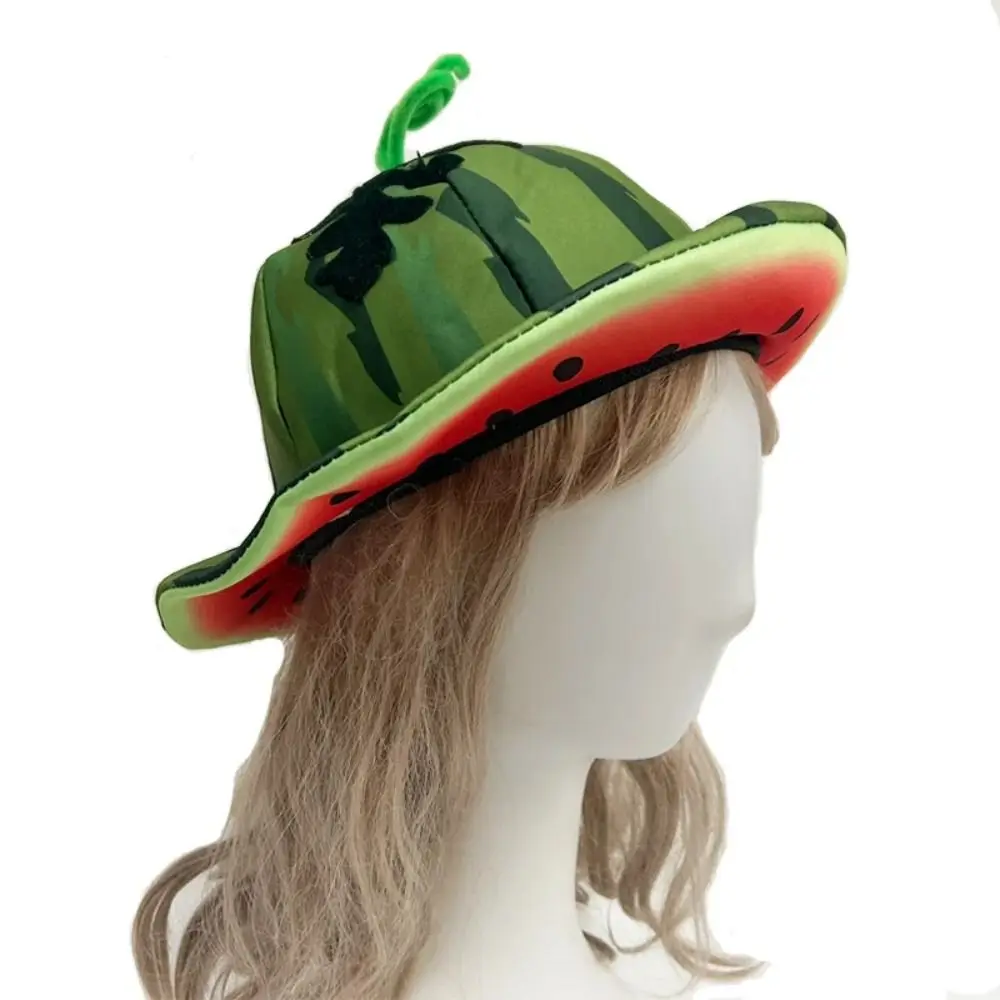 

Cartoon Creativity Watermelon Hat Comfortable Soft Wide Brims Sun Hat Unisex Cute Halloween Cap Children