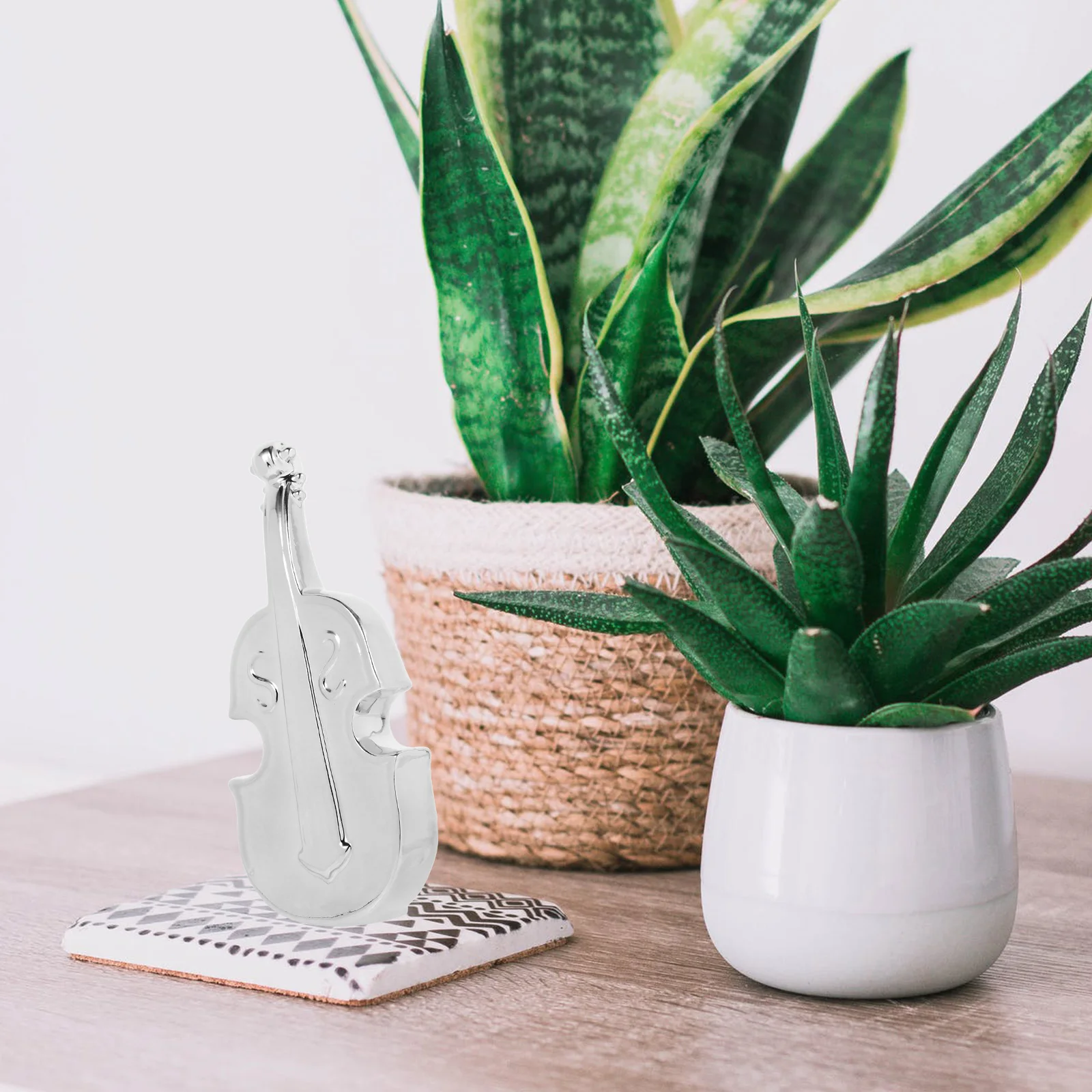 

Ceramic Cello Musical Instrument Ornament Desktop Artware Vintage Decorative Adornment Realistic Shape Cabinet Photo Prop Home