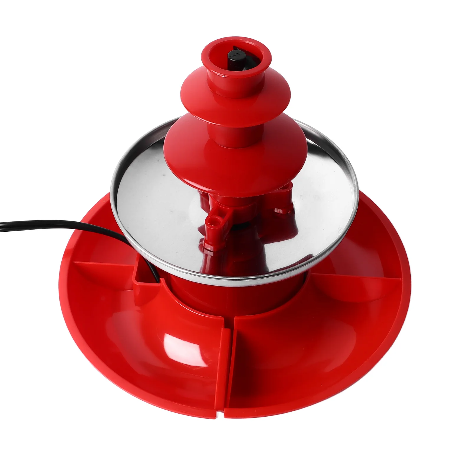 Máquina de fuente de Chocolate de tres capas, Mini fuente de Chocolate desmontable, Fondue de Chocolate, enchufe estadounidense de 110V para fiesta