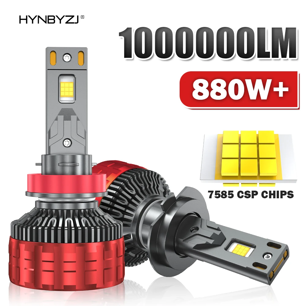 

HYNBYZJ 880 Вт H4 Светодиодные фары H11 LED CANBUS H7 H1 H3 9005 HB3 9006 HB4 9007 9008 9012 Высокая мощность 6000K Автомобильные фары Bul