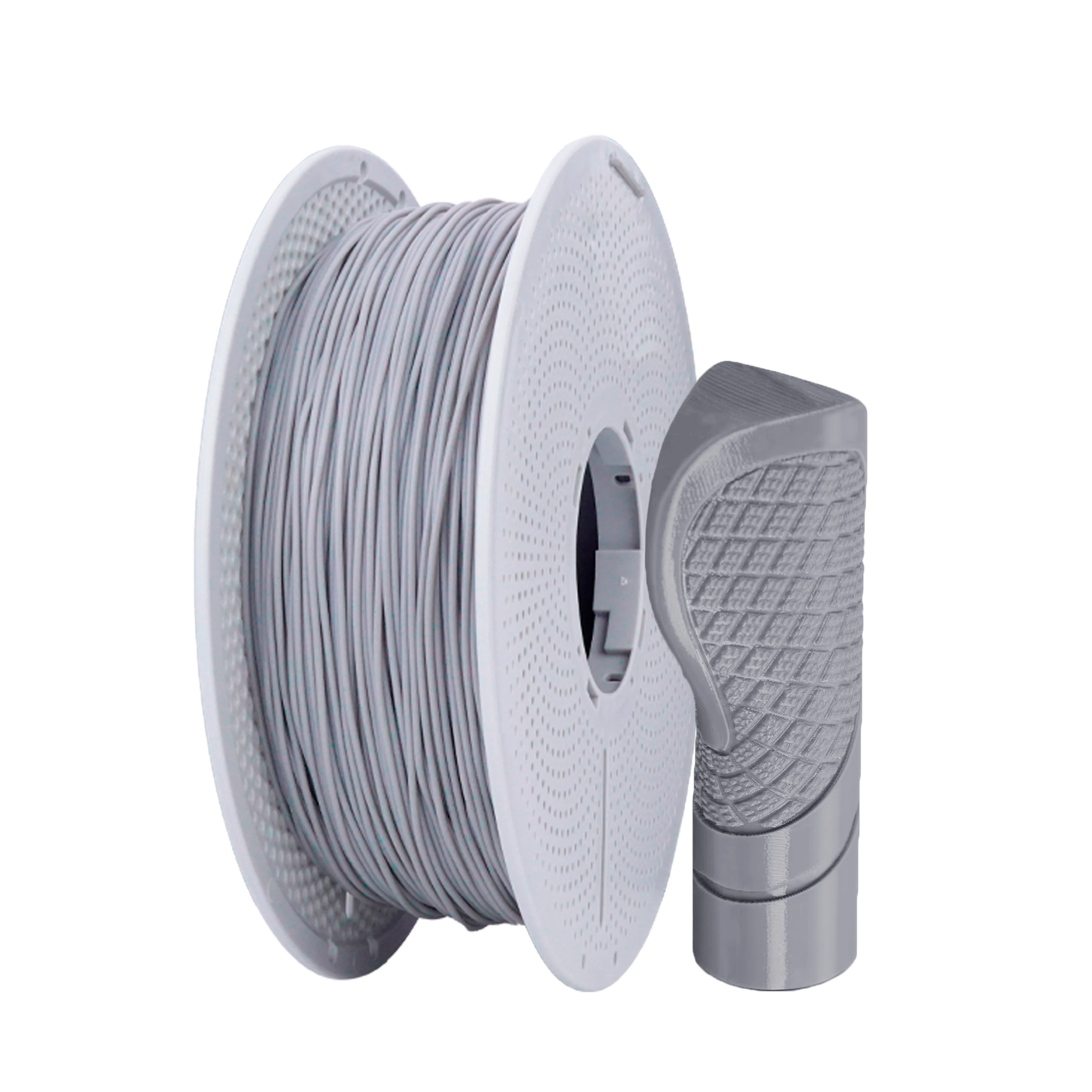 

TPU Filament 1.75mm,Gray TPU 1KG HF Flexible Soft 3D Printer Filament,1kg Spool (2.2lbs) Excellent Elasticity,Fit Most 3D FDM