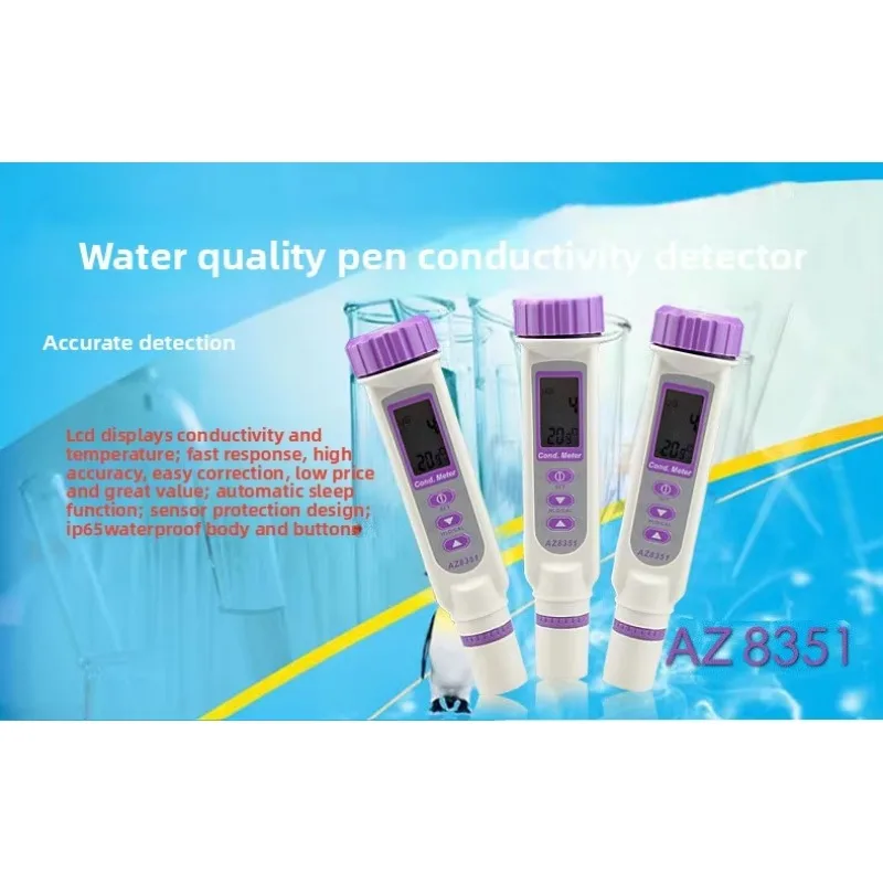 

Тестер AZ8351 Ручка Измеритель проводимости Ручка Автоматическая температурная компенсация