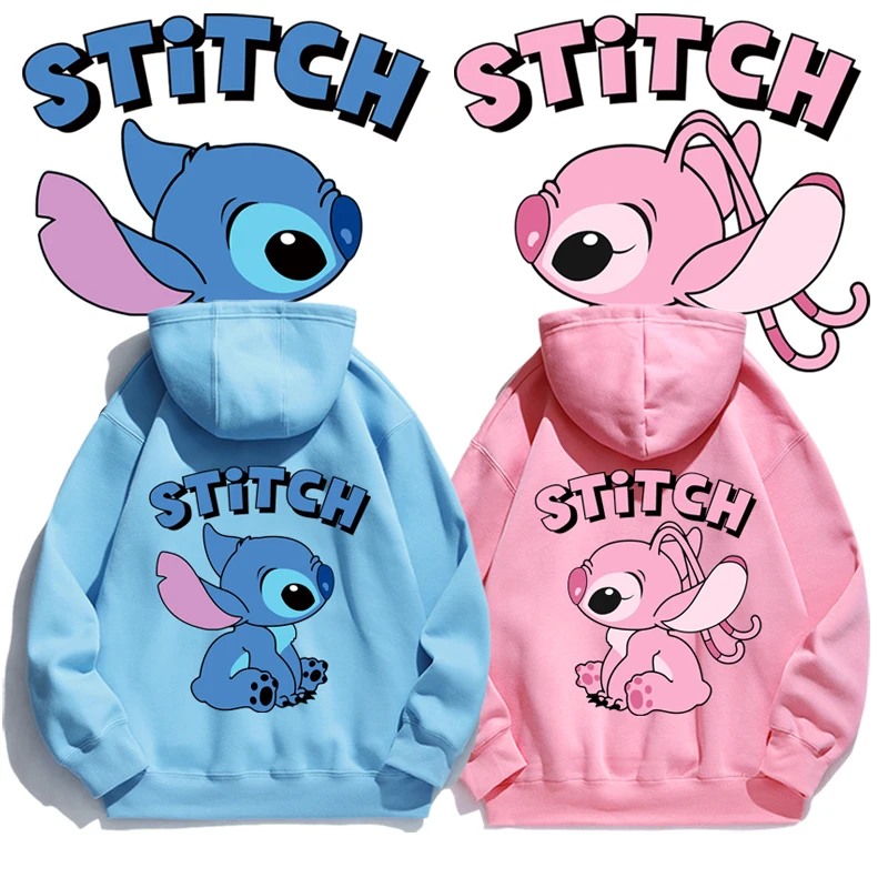 Stitch Hoodie Autumn/Winter Hoodie European and American Cartoon Anime Hoodie Loose Clothes Couple\'s Hoodie Coat