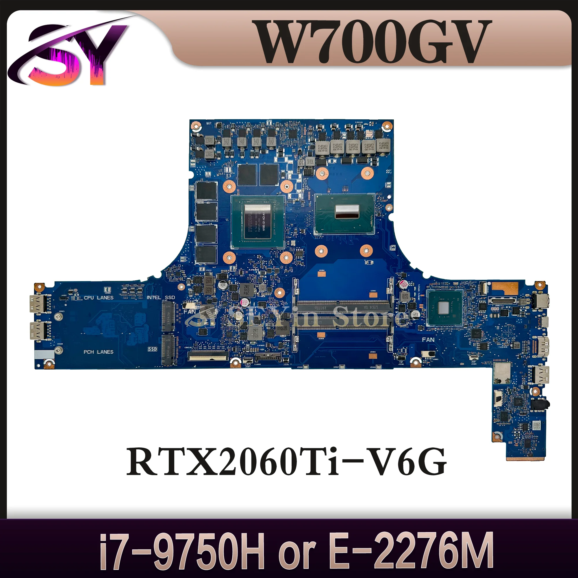 W700GV Mainboard For ASUS ProArt Studiobook 17 H700 W700GVA H700GV Laptop Motherboard i7-9750H E-2267M RTX2060-V6G