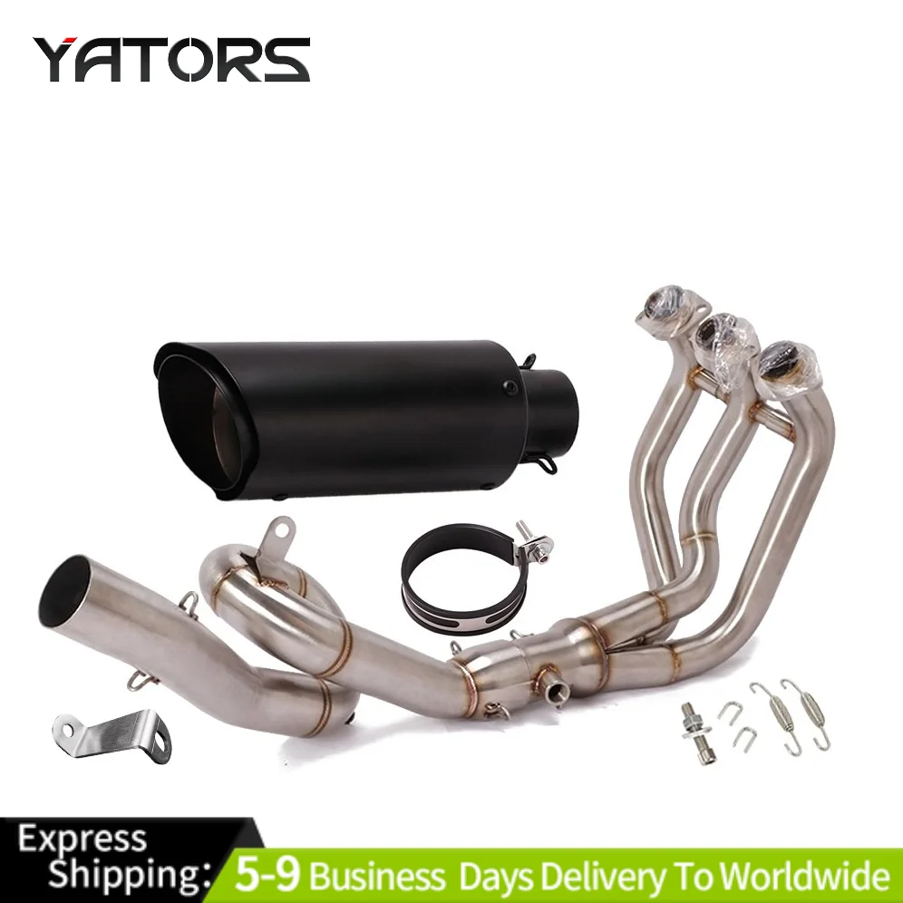 

For Yamaha MT-09 FZ09 2014-2023 Exhaust System Header Link Pipe Slip On Muffler Exhausts Pipes